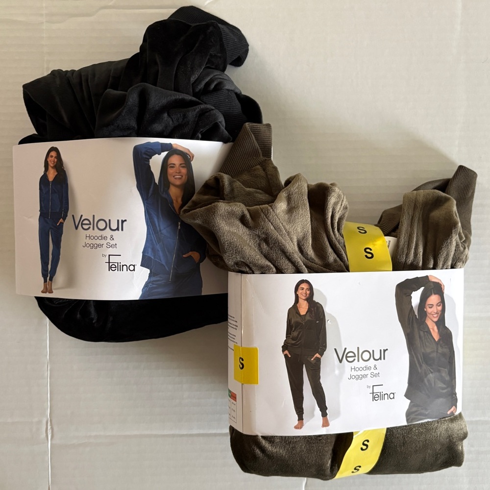 Felina Women's Velour Track Suit Set of 2